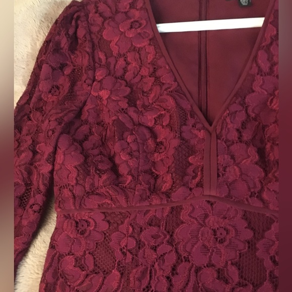 Raspberry red lace Ever New dress - Picture 3 of 9